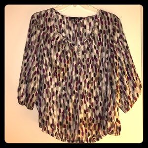 Plus size patterned blouse