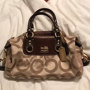 Leather Detailed Coach Satchel