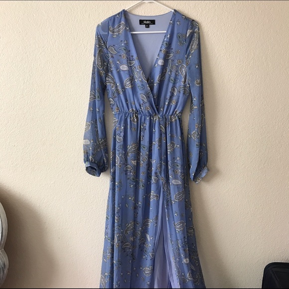 Blue Paisley Maxi Dress