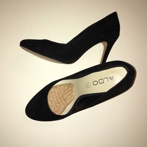 Aldo Black Suede Heels