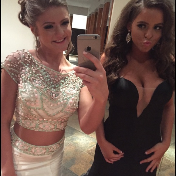 Beautiful Black Rachel Allan Pageant/Prom Gown - Picture 3 of 4