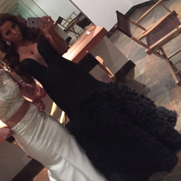 Beautiful Black Rachel Allan Pageant/Prom Gown - Picture 4 of 4