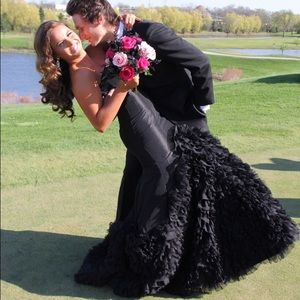 Beautiful Black Rachel Allan Pageant/Prom Gown