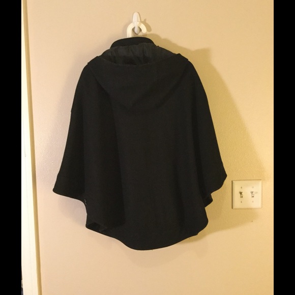 Black Rivet Wool Cape - Picture 3 of 4