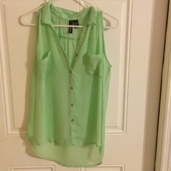 Mint green blouse