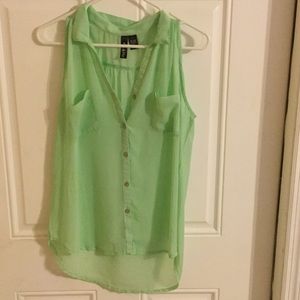 Mint green blouse