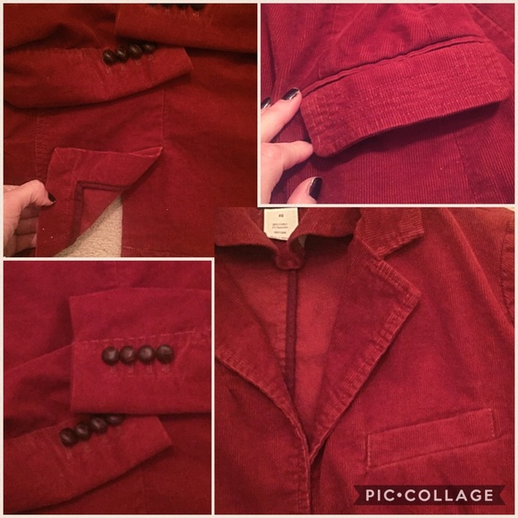 J. Crew brick red corduroy fitted blazer XS - Picture 2 of 4