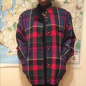 Irish lady plaid 100% wool jacket.