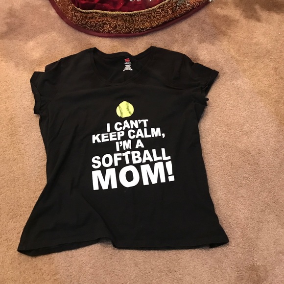 Hanes, I CAN'T KEEP CALM I'M A SOFTBALL MOM!