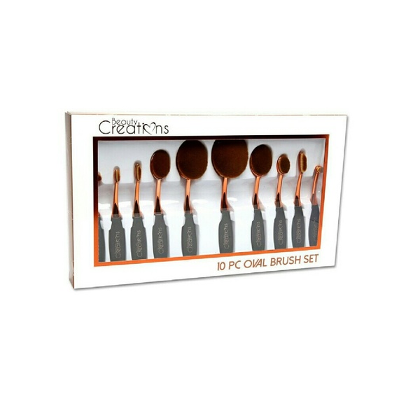 Beauty Creations Soft Oval Contour Brush 10 Pc Set - Picture 4 of 4
