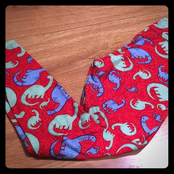 HTF Red Dino Leggings!! -OS