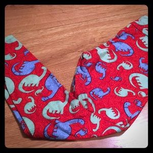 HTF Red Dino Leggings!! -OS