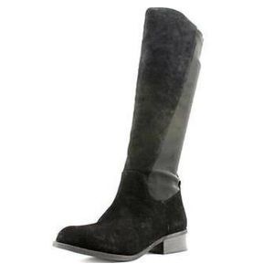 Nine West Partay black/black suede Boots NWT 8.5