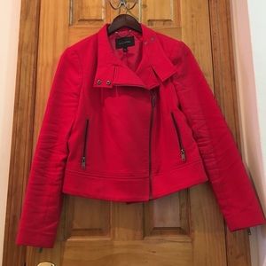 Banana Republic Motorcycle Jacket Red Sz S