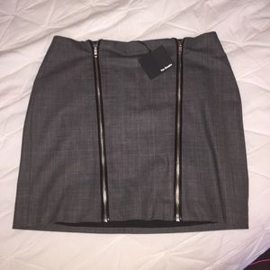 Kooples short gray plaid skirt