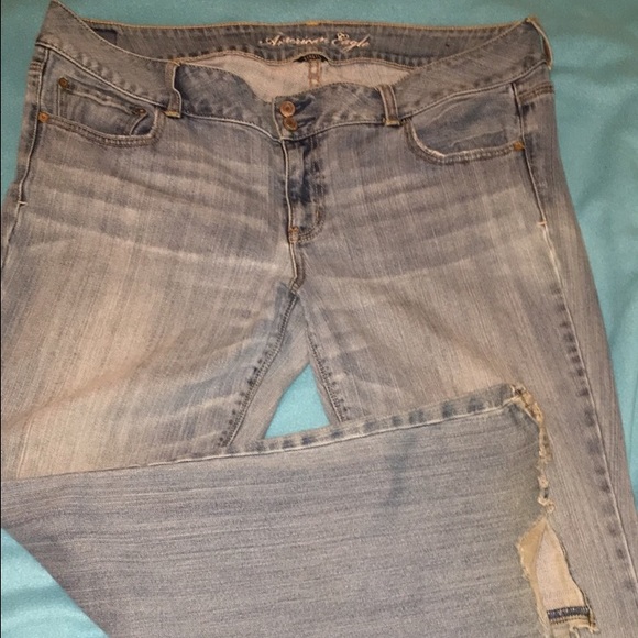 American Eagle artist flare jeans.