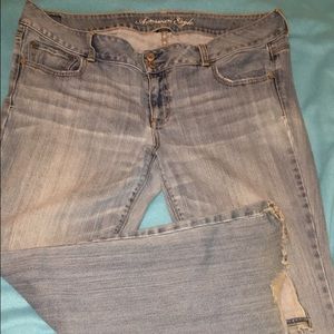 American Eagle artist flare jeans.