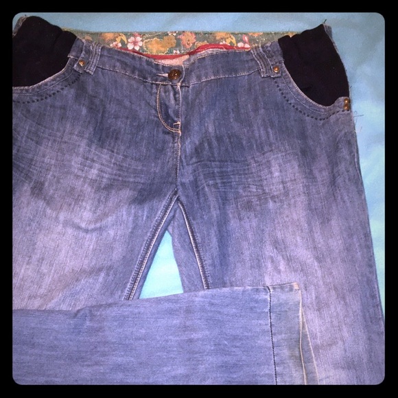 Plus size maternity flare jeans