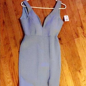 A light blue pencil dress