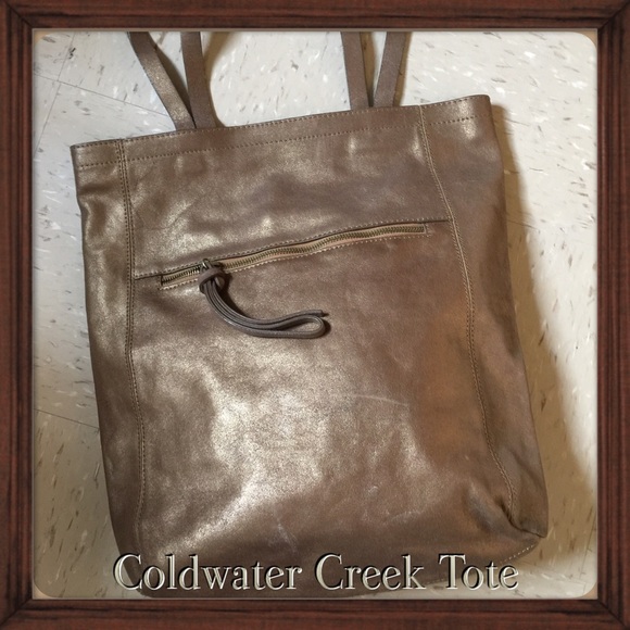 Coldwater Creek Bronze leather tote