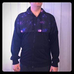 Black Galaxy Zip Up Jacket