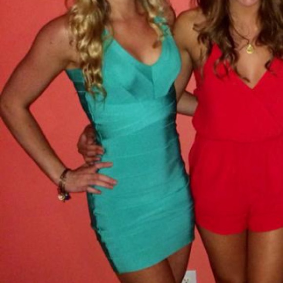 BeBe Teal Bodycon Dress