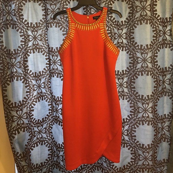Beautiful orange evening gown/party dress