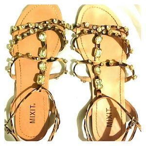 Summer jeweled sandals