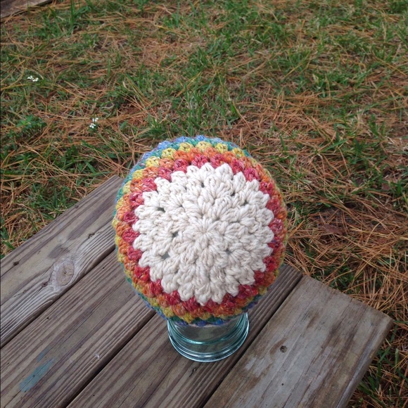 Unisex Rainbow Striped Hat(merino/hemp blend) - Picture 3 of 3