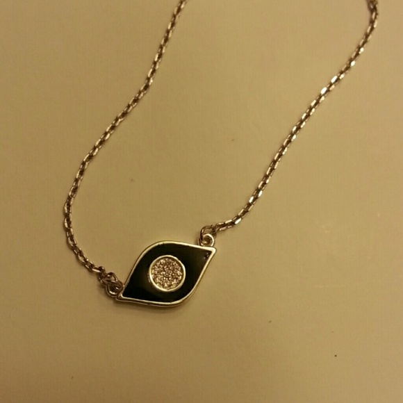 Silver evil eye necklace