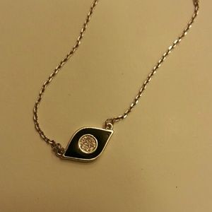 Silver evil eye necklace