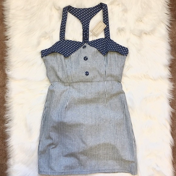 Doe & Rae Dresses & Skirts - Modcloth Doe&Rae Pinup Style Pinstripe Dress