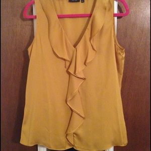 Gold Sleeveless Dress Shirt
