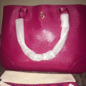 Tory Burch Saffiano Leather Tote Shoulder Bag