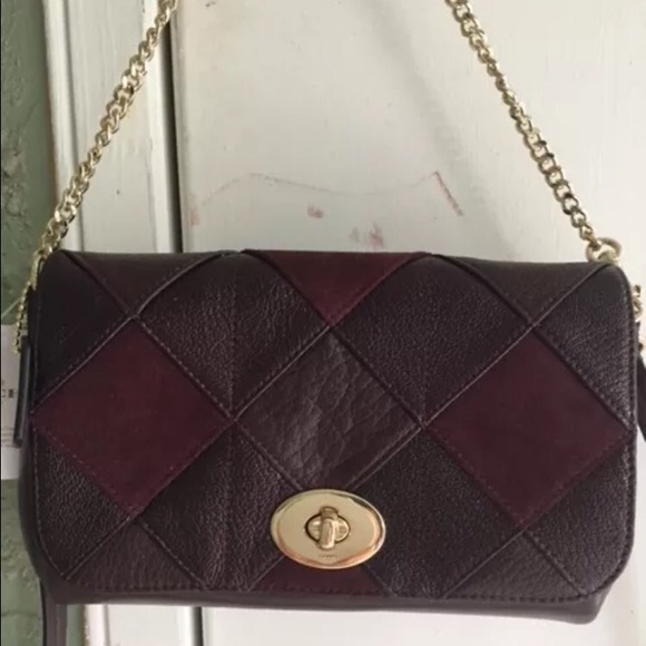 NWT COACH mini ruby patchwork crossbody purse red
