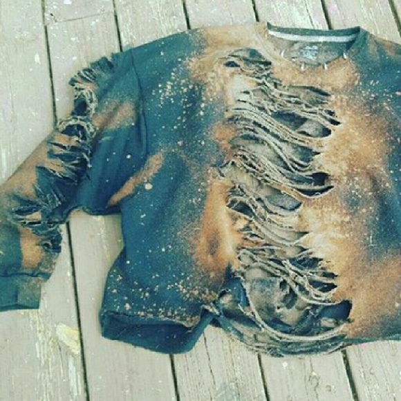 Plus Size Custom Ripped & Faded Sweatshirts - image 1