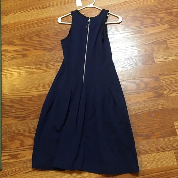 Blue slimmin form fitting dress from ban. republic