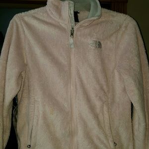Light soft pink fluffy northface