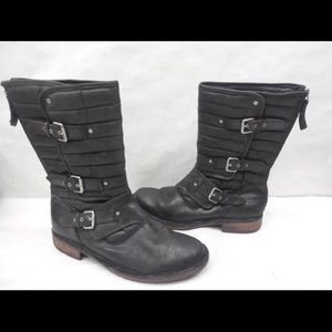 UGG 1001833 TATUM LEATHER MOTORCYCLE BOOTS 9