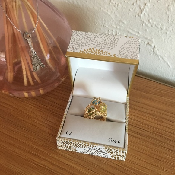 Charter Club 3 Stone Wrapped Twisted Ring - Picture 1 of 4