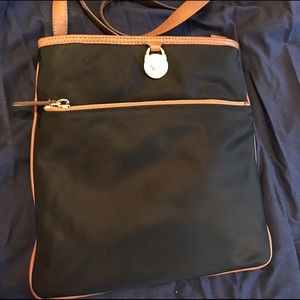 Micheal Kors Black Nylon Crossbody Bag
