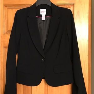 Candie's black one button blazer jacket