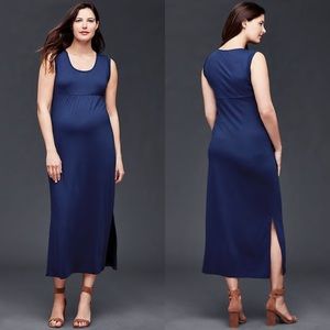 Gap Maternity Rolled Sleeve Maxi dress - NWT