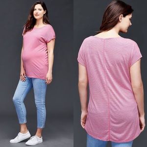 Gap Maternity stripe hi-lo jersey tee