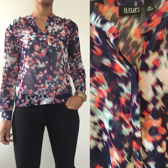 Miami & Colombian Colorful Sheer Long Blouse