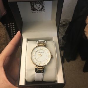 White ann klein watch