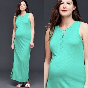 Gap Maternity Maxi Henley tank dress