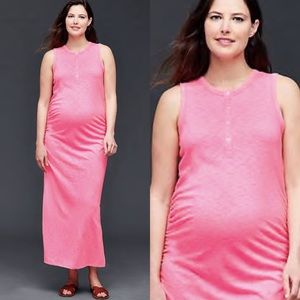 Gap Maternity Maxi Henley tank dress