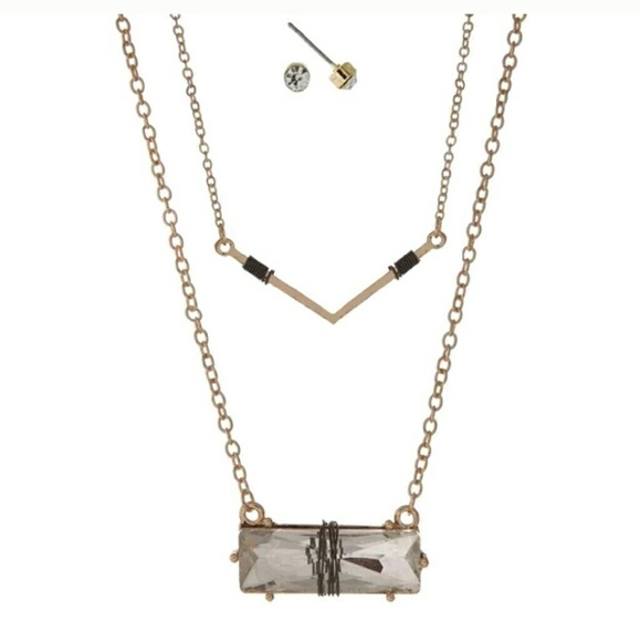 Wire Wrapped Arrow Pendant Necklace Set