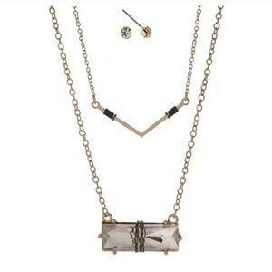 Wire Wrapped Arrow Pendant Necklace Set